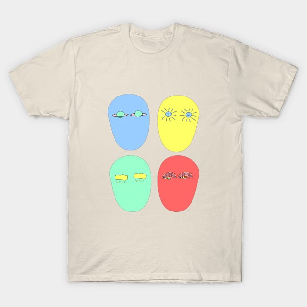 Pop Art Style Alien Eye Contact T-Shirt by jumitu404